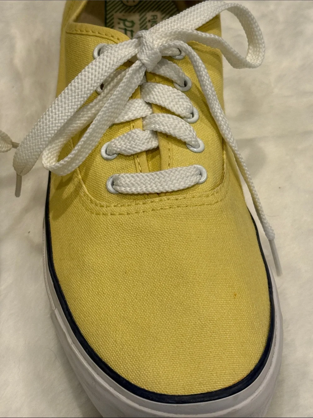 P.F. Flyers Yellow Canvas Lace-Up Casual Sneakers